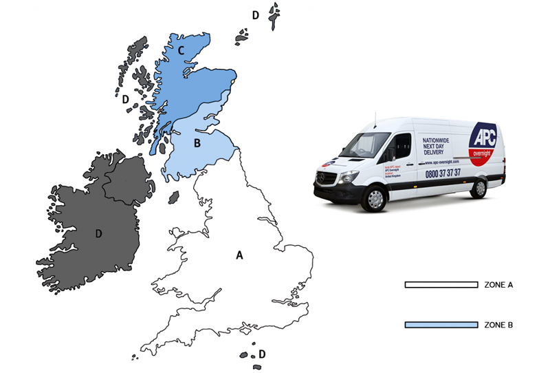 Care Supplies Delivery Zones